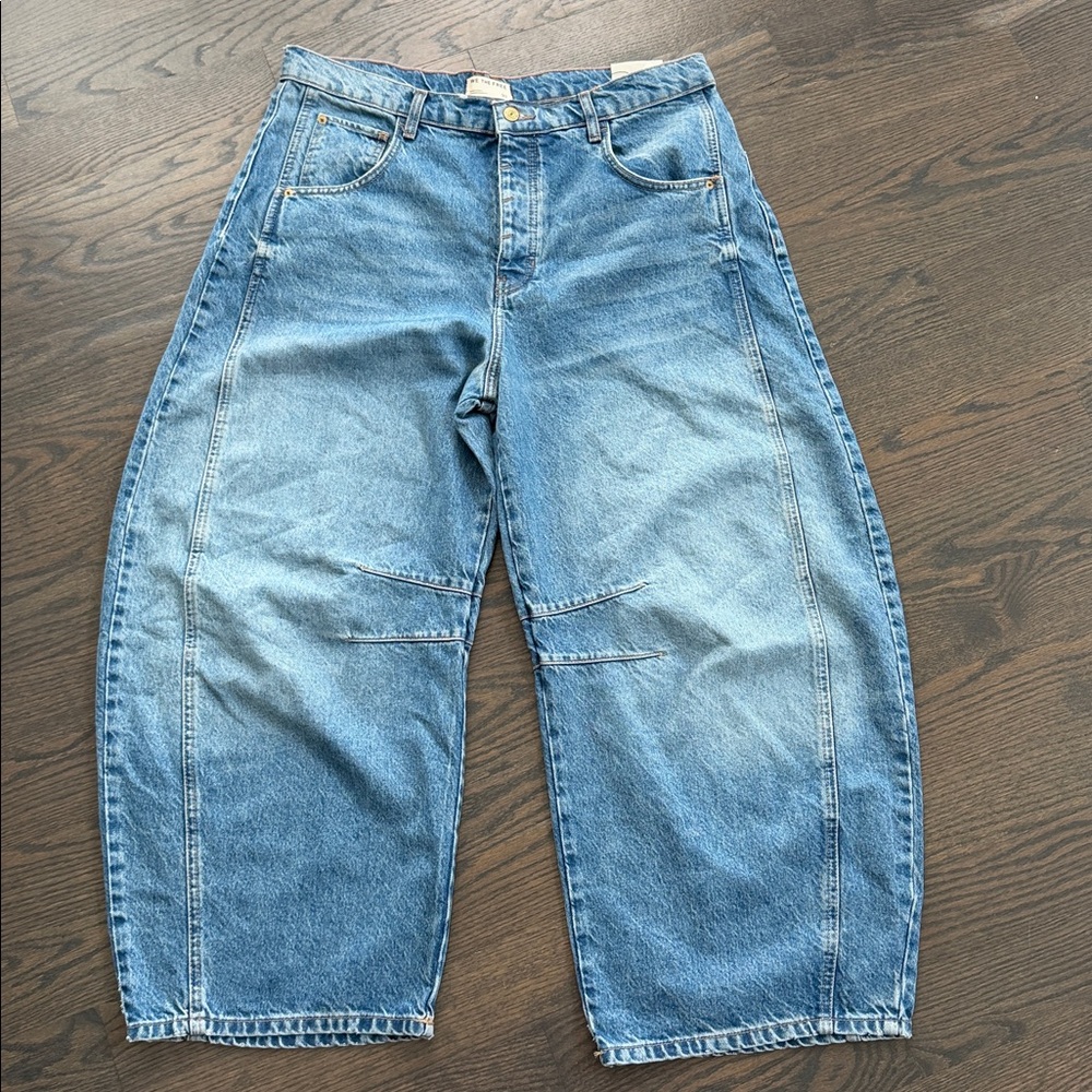 We the free good luck mid rise  barrel jeans 32 - Picture 6 of 7